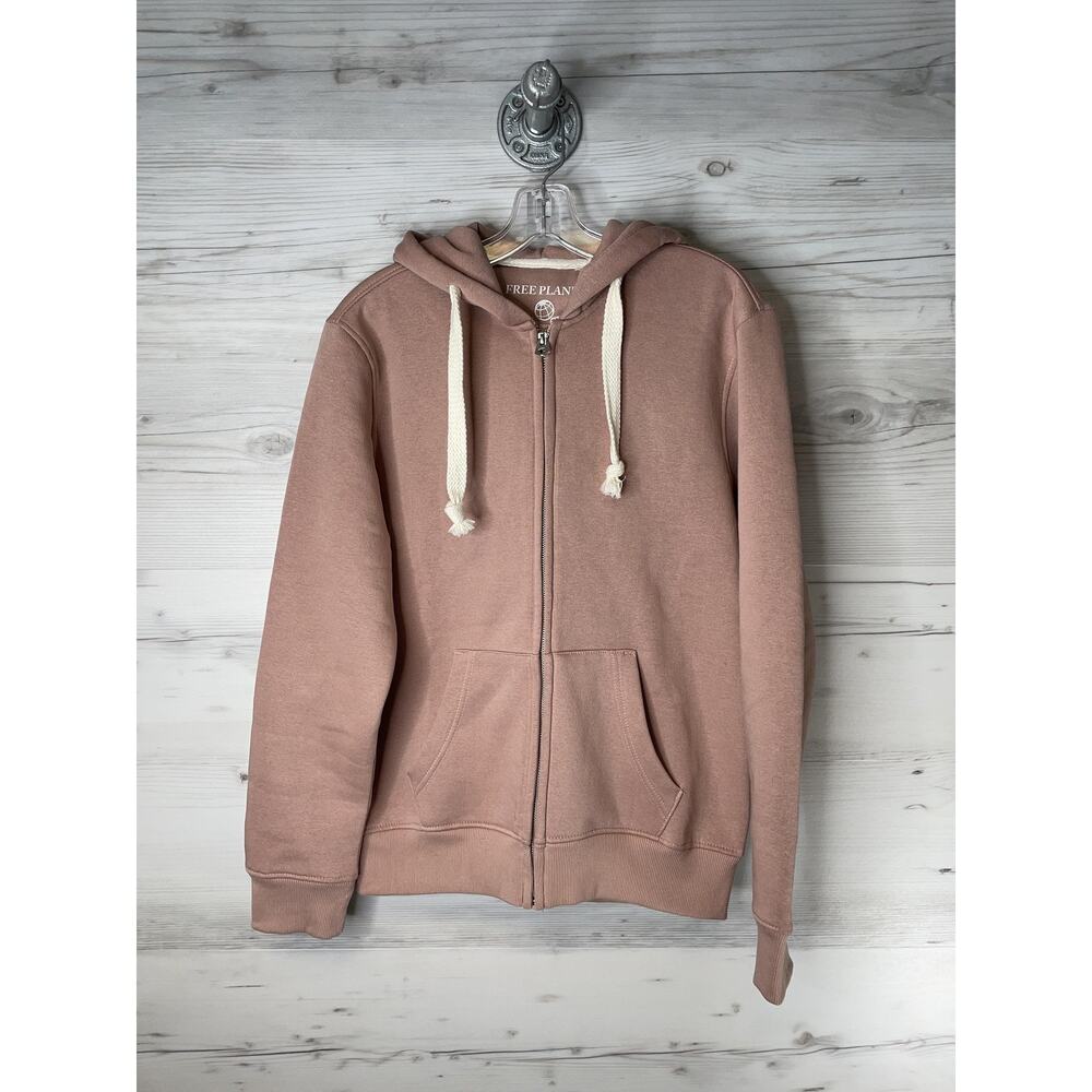 Free Planet Hoodie Mens Small Pink Zip Up Fleece Kangaroo Pockets FF9KF30MSRA5‎